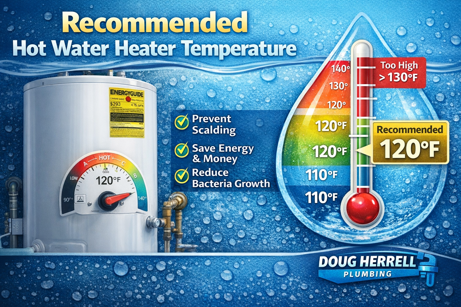 recommended hot water heater temperature