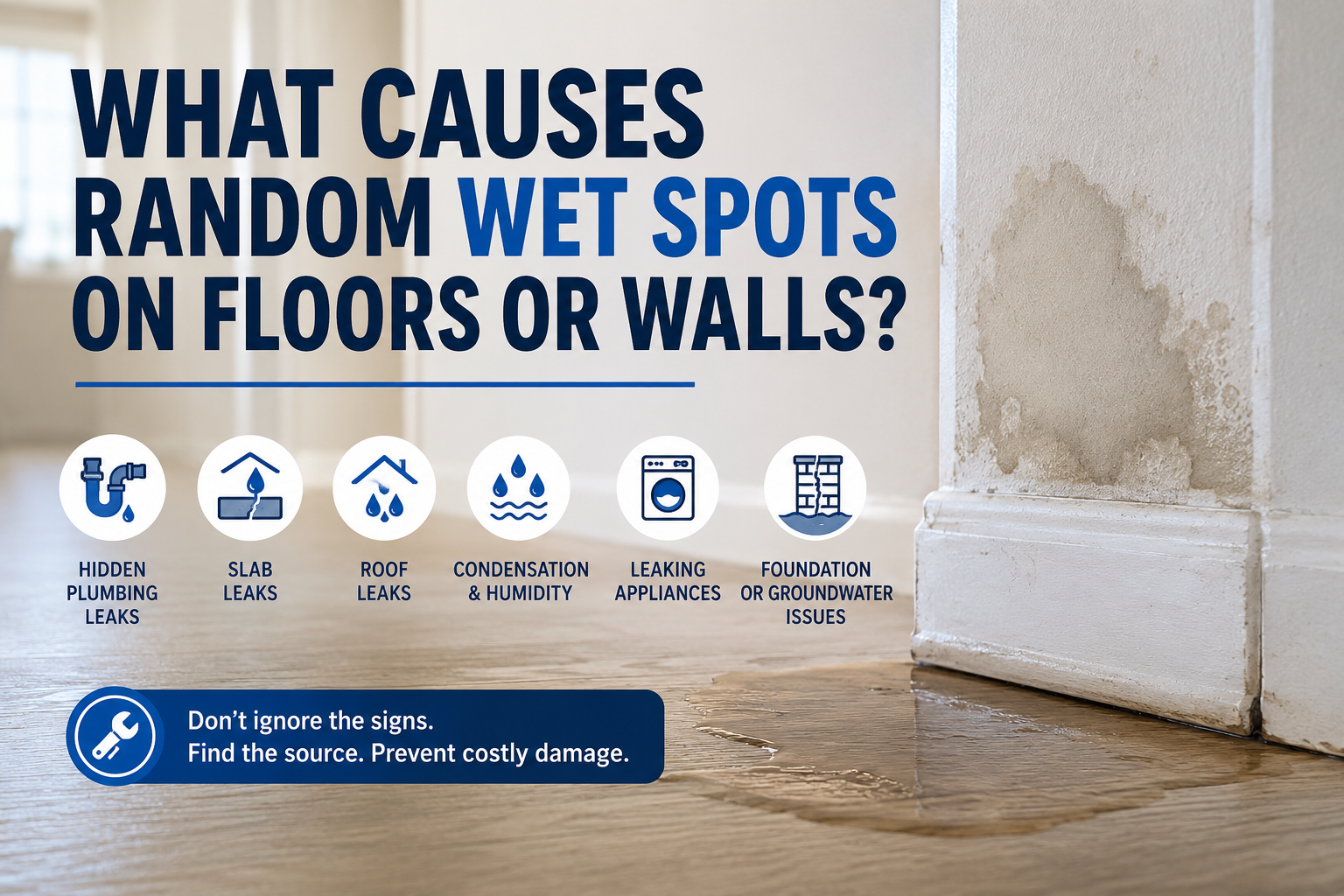 random wet spots on floors or walls plumbing doug herrell