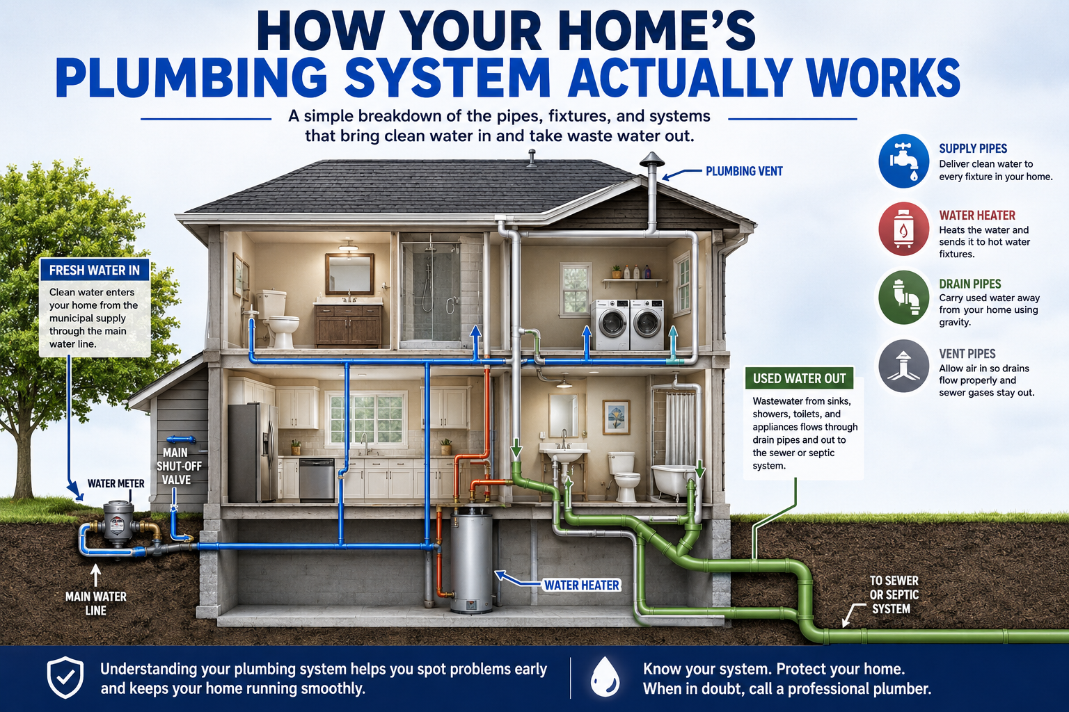 how your home system plumbing works