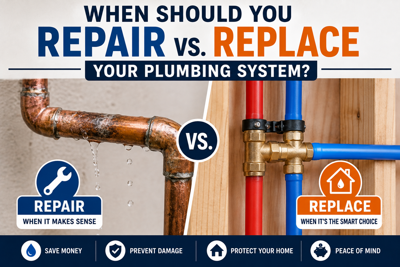 repair vs replace plumbing system